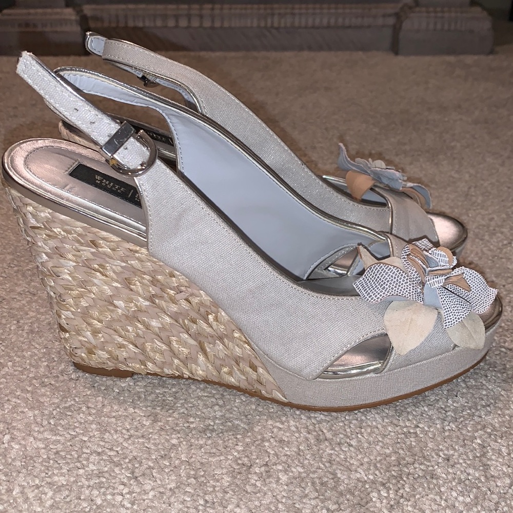 White House Black Market platform espadrille size 8